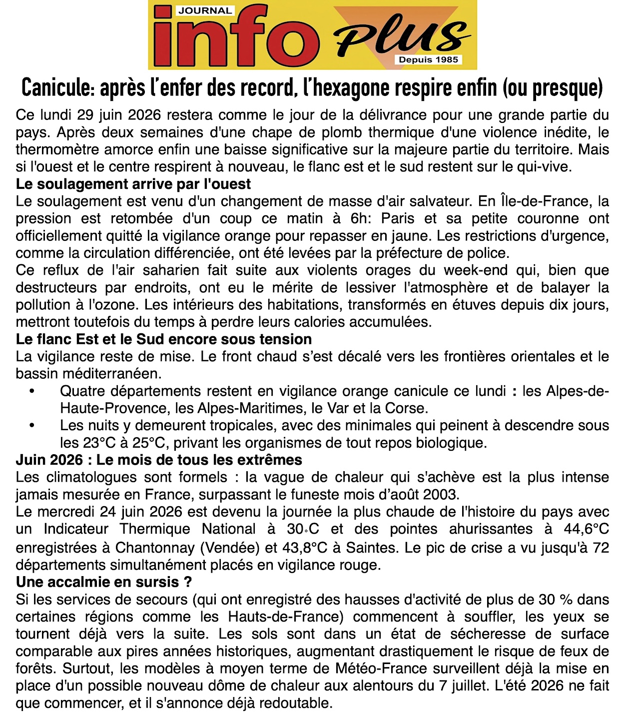 Canicule en France