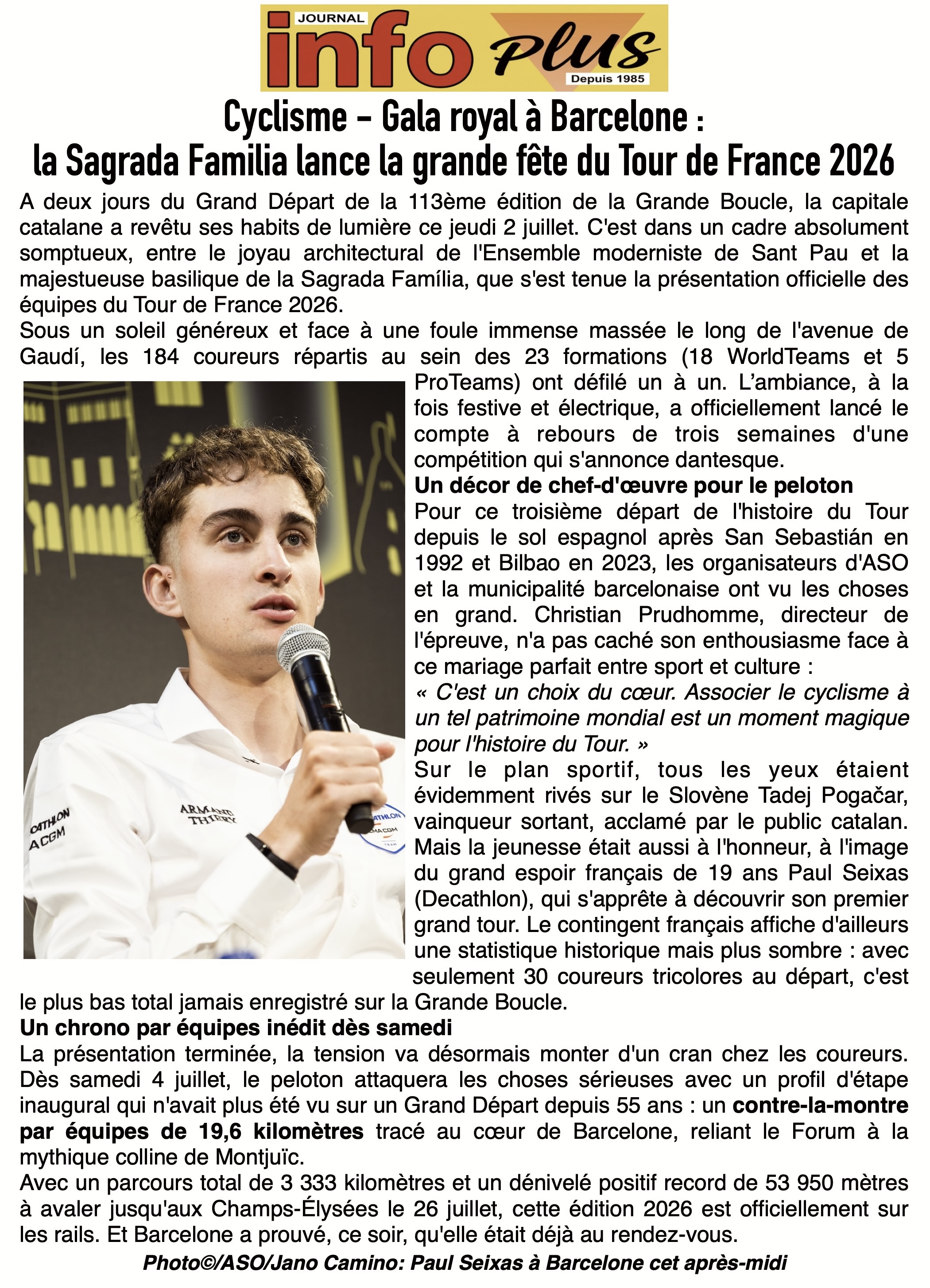 La Grande Boucle a officiellement ouvert le bal Catalan