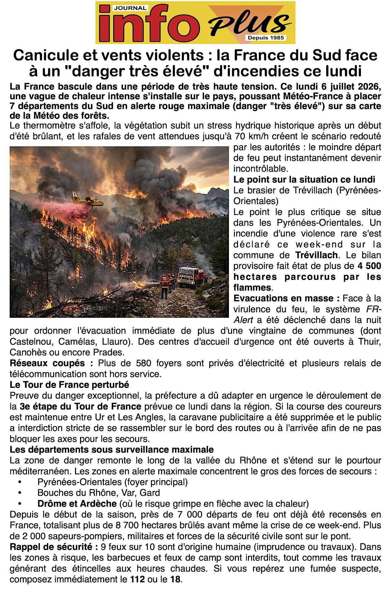 Canicule et vent violent: danger très élevé sur la France !