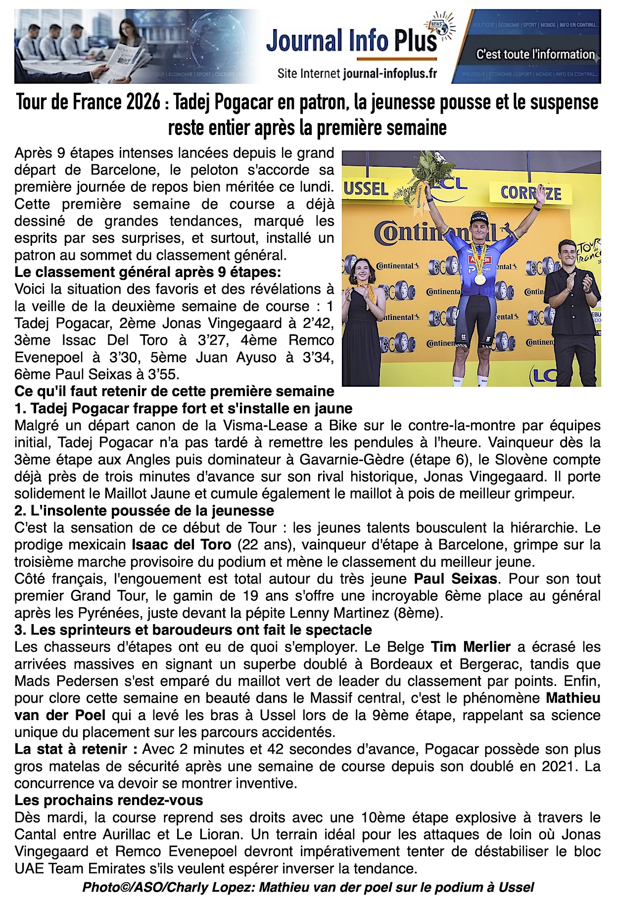 Tour de France: le point après une semaine de course !
