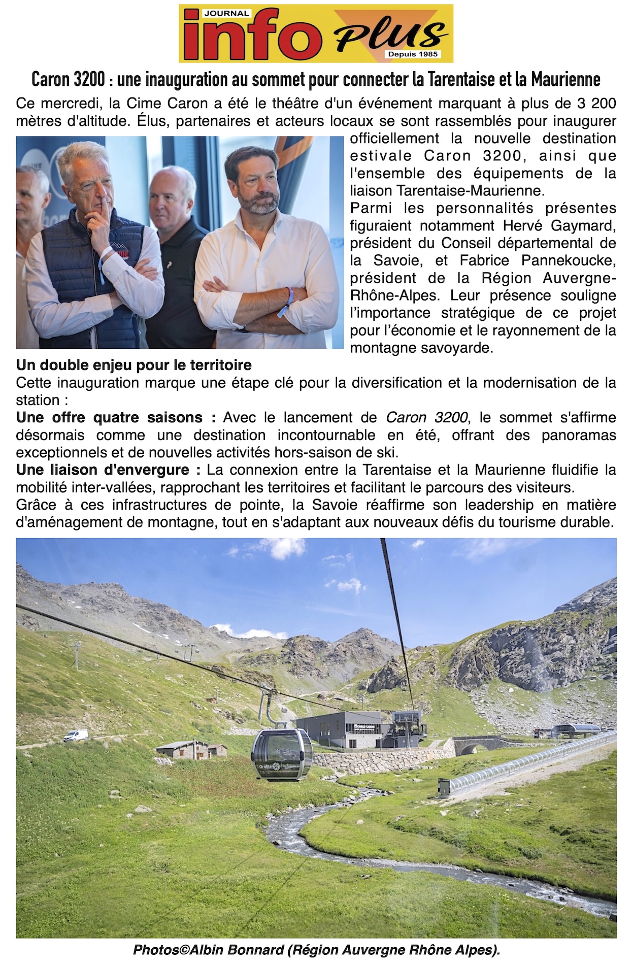 Inauguration au sommet de Caron 3200 !