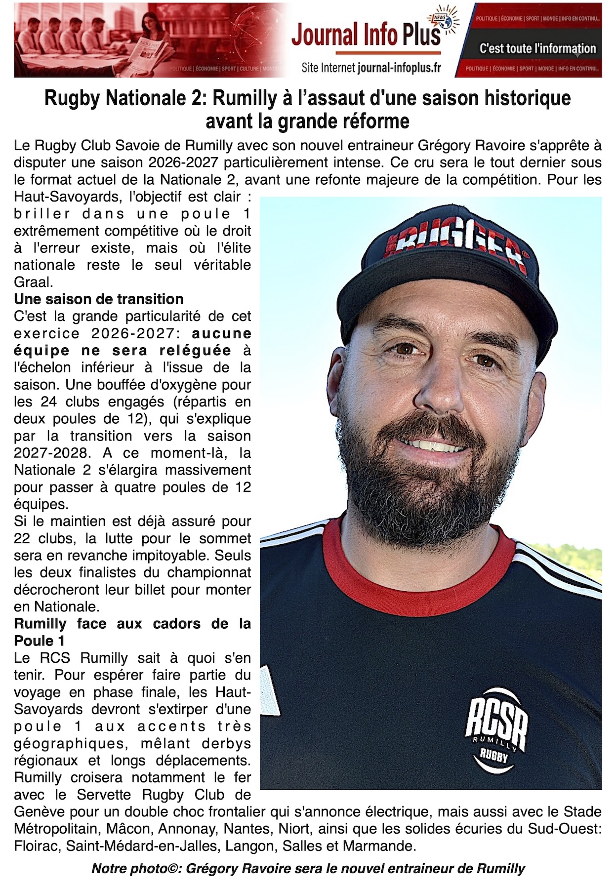 Rugby Nationale 2 : Rumilly