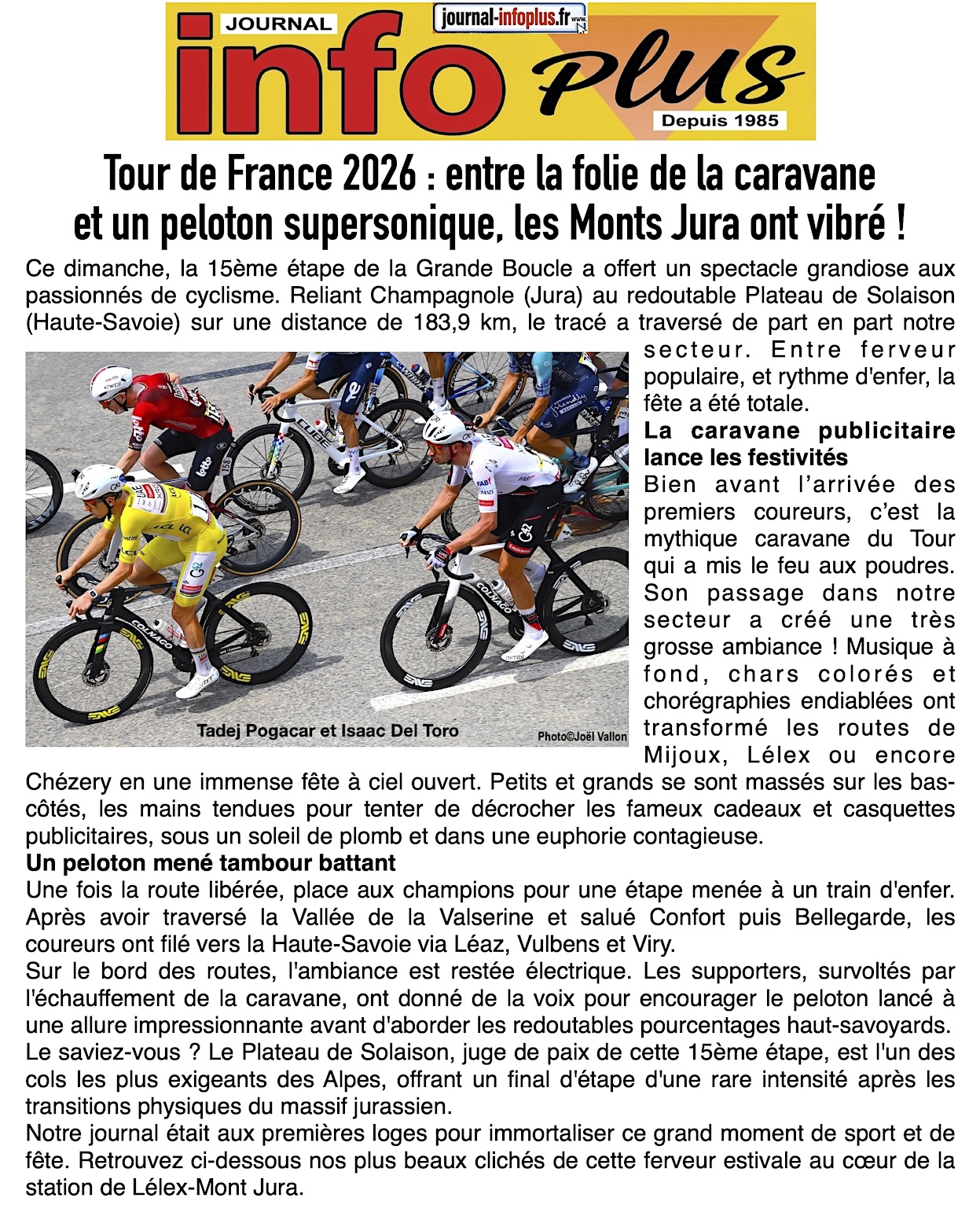 Tour de France 2026: les Monts Jura ont vibré !