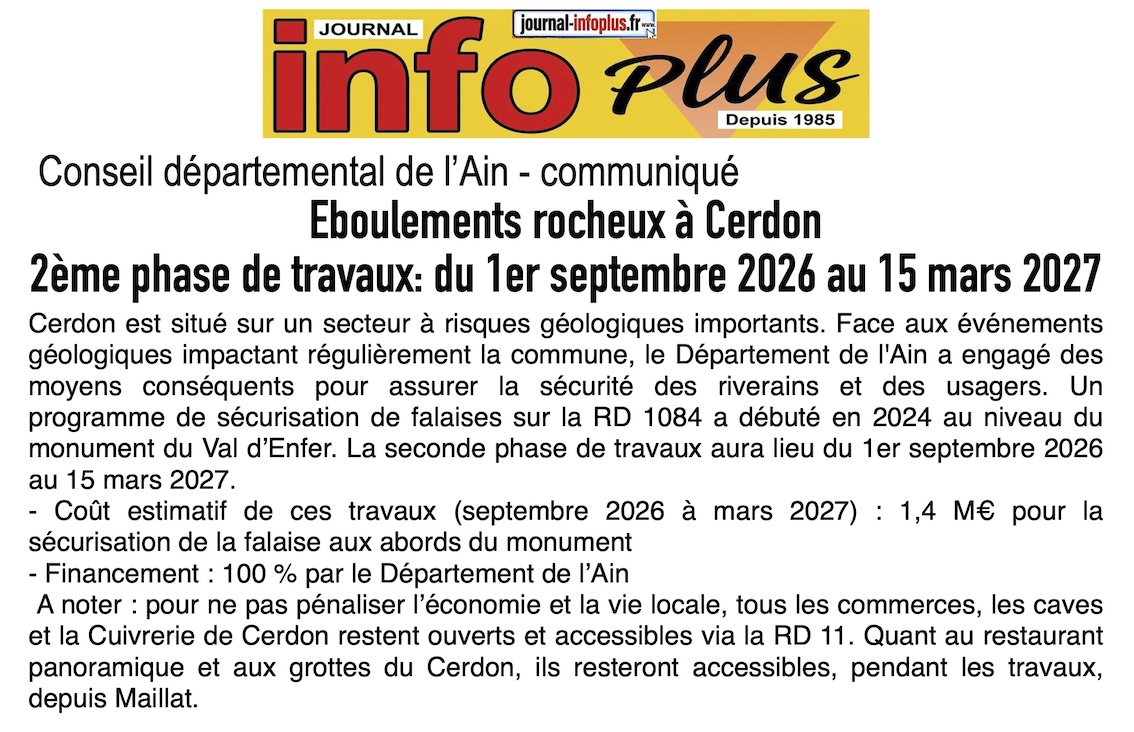 Cerdon: 2ème phase de travaux !