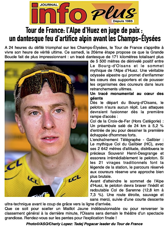 Tour de France: Ce samedi, un dantesque feu d'artifice !