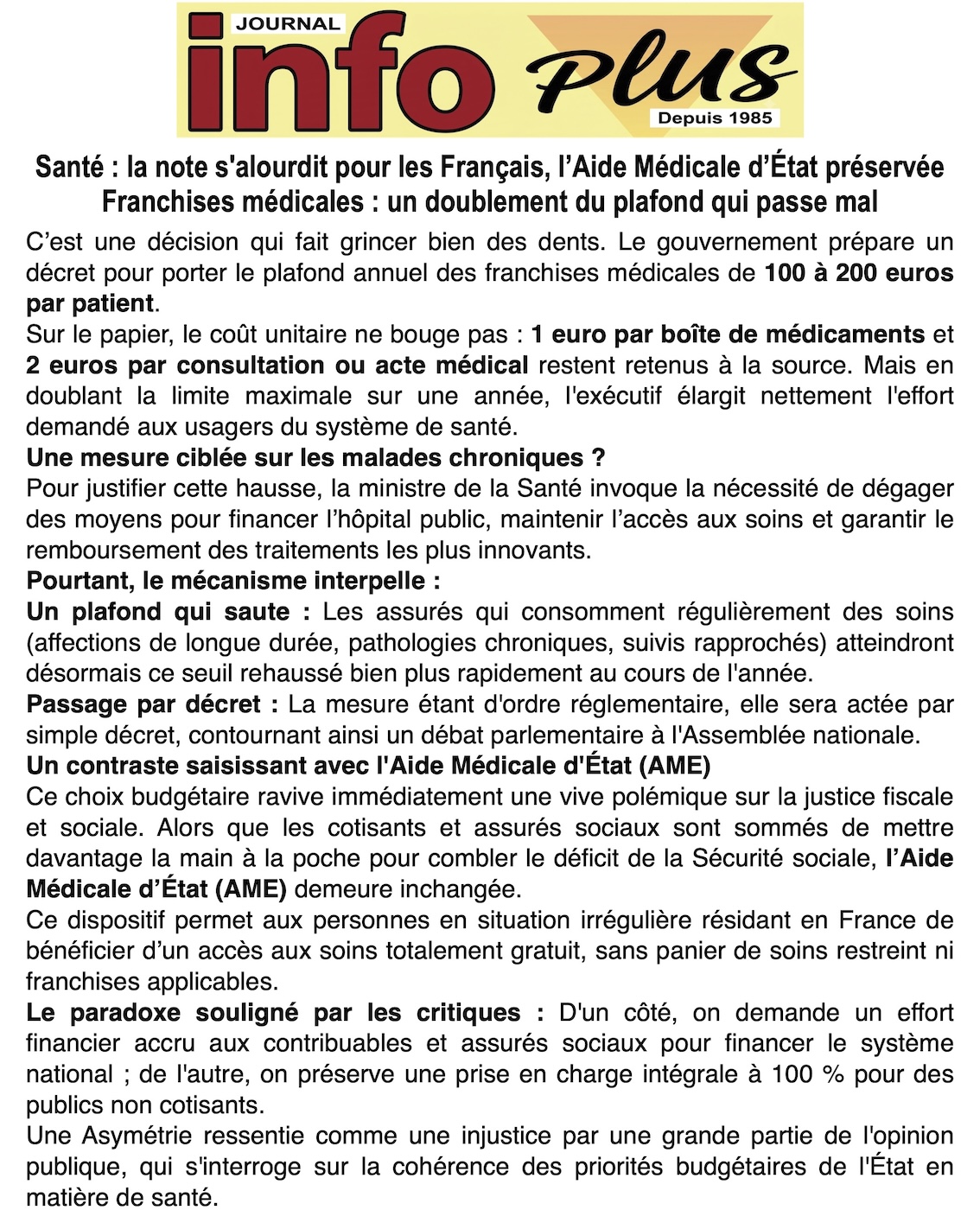 Santé: la note s'alourdit pour les Français !