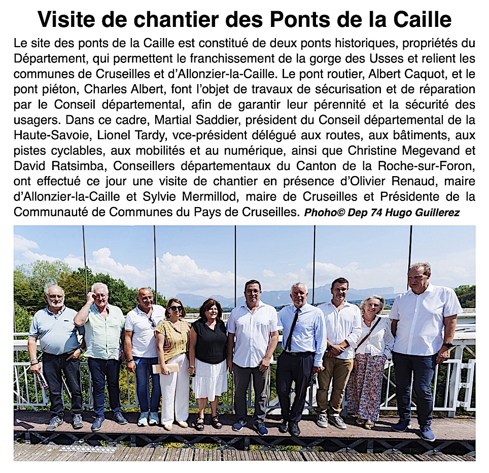 Ponts de la Caille : un chantier vertigineux au cœur de la Haute-Savoie