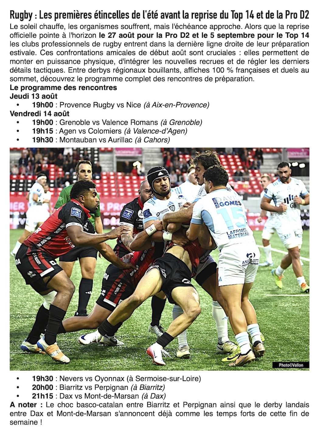 Duels au sommet : Le rugby fait son grand retour !