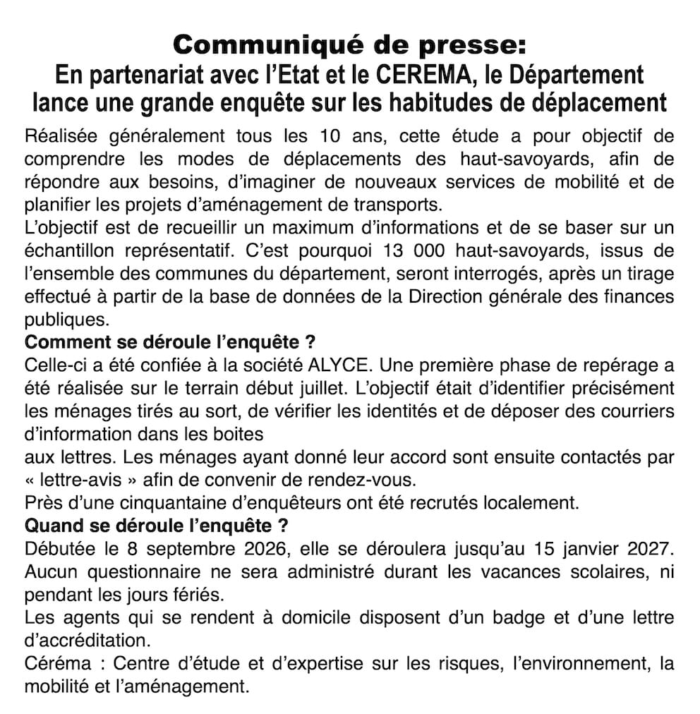 L’Avenir de vos déplacements en Haute-Savoie se dessine maintenant : donnez votre avis !