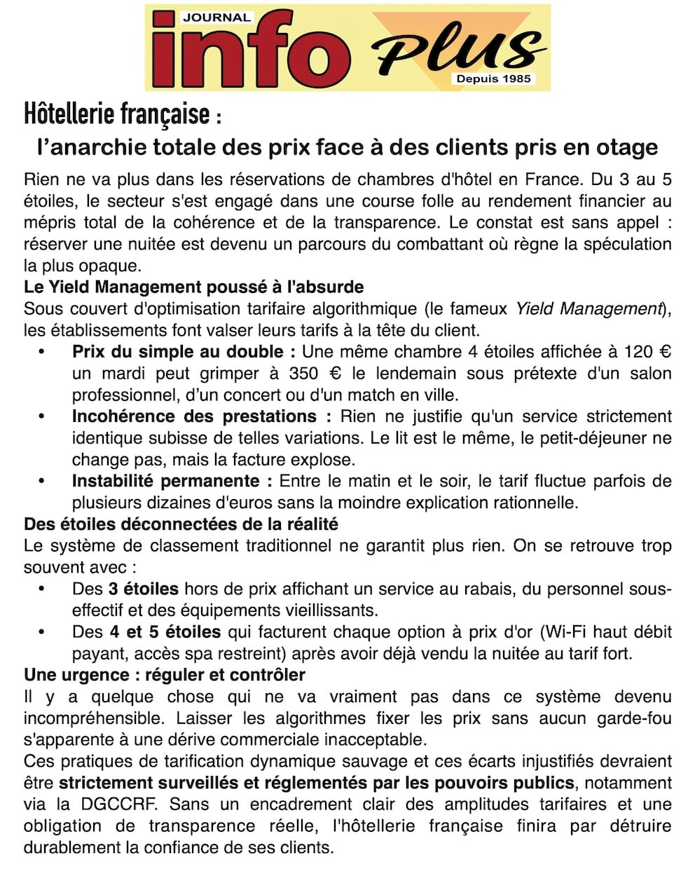 Chambre avec vue sur l'arnaque : quand le Yield Management braque les clients