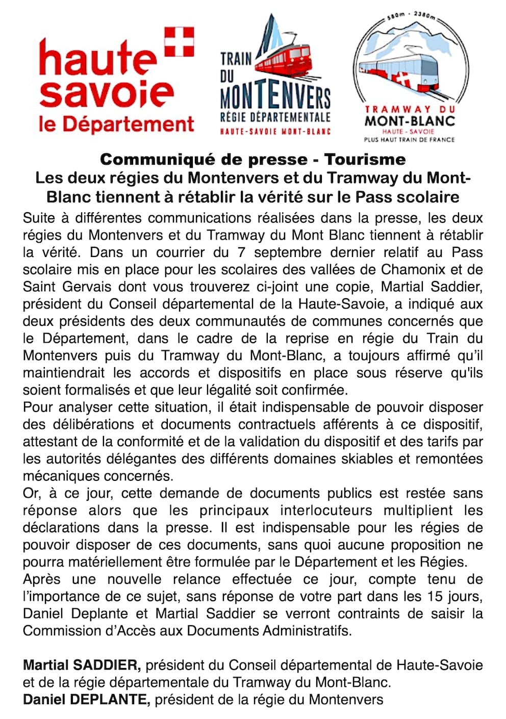 Pass scolaire en Haute-Savoie : le Département tape du poing sur la table pour rétablir la vérité