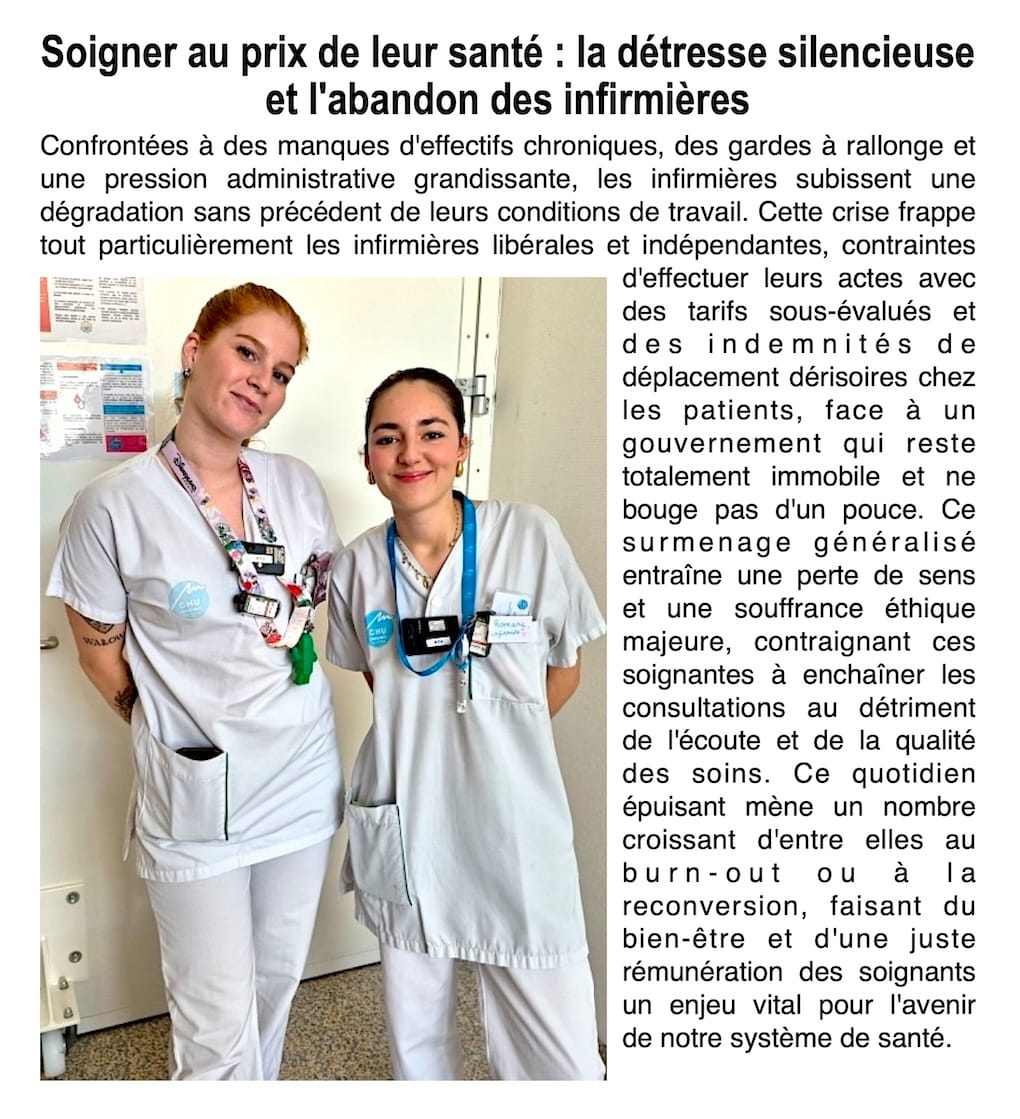 Infirmières : le naufrage silencieux de celles qui nous soignent